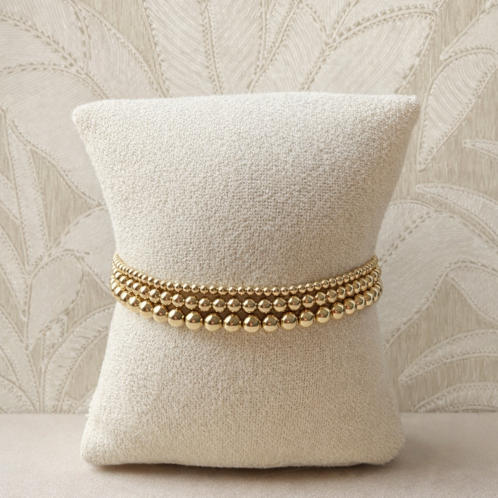 Armband | Gold Filled 14K | Kralen Goud | 3mm | 17,5cm