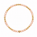 Armband | Gold Filled 14K | Champagne Zirkonia & Goud | 4mm | 17,5cm