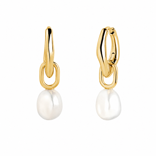 MARINA | Oorbellen parel goud