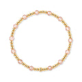 Armband | Gold Filled 14K | Champagne Zirkonia & Goud | 3/4mm | 17,5cm