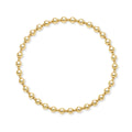 Gouden kralenarmband van gold filled 14K met afwisselend 2mm en 4mm gouden kralen, van Bedels & Bedels.