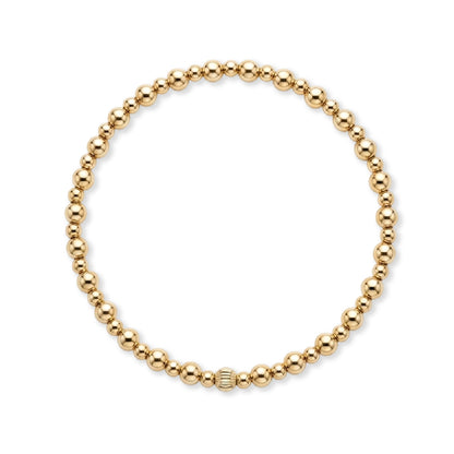 Armband | Gold Filled 14K | Kralen Goud | 3/4mm | 17,5cm