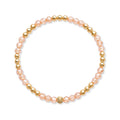 Armband | Gold Filled 14K | Champagne Zirkonia & Goud | 4mm | 17,5cm