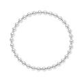 Zilveren kralenarmband van 925 sterling zilver met afwisselend 2mm en 4mm kralen, van Bedels & Bedels.