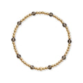 Armband | Gold Filled 14K | Heldere Obsidiaan & Goud | 3/4mm | 17,5cm