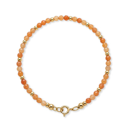 Armband | Handgemaakt | 18K RVS | Rode Aventurijn