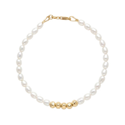 Armband | Gold Filled 14K | Zoetwaterparels & Goud| 4mm | 17,5cm