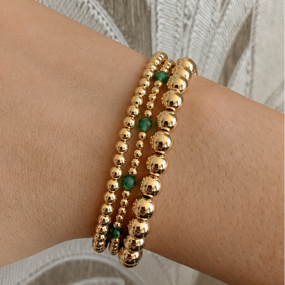 Armband | Gold Filled 14K | Kralen Goud | 7mm | 17,5cm