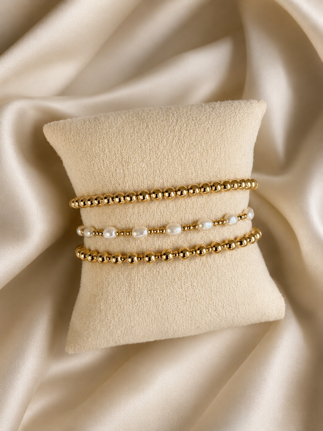 Armband | Gold Filled 14K | Kralen Goud | 3/4mm | 17,5cm