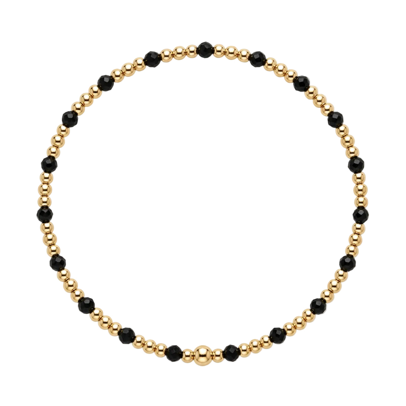 Armband | Gold Filled 14K | Spinel & Goud | 2mm | 17,5cm