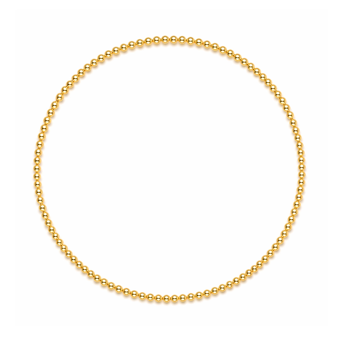 Gold filled 14K kralenarmband met fijne gouden balletjes van Bedels & Bedels