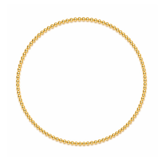 Armband | Gold Filled 14K | Kralen Goud | 2mm | 17,5cm