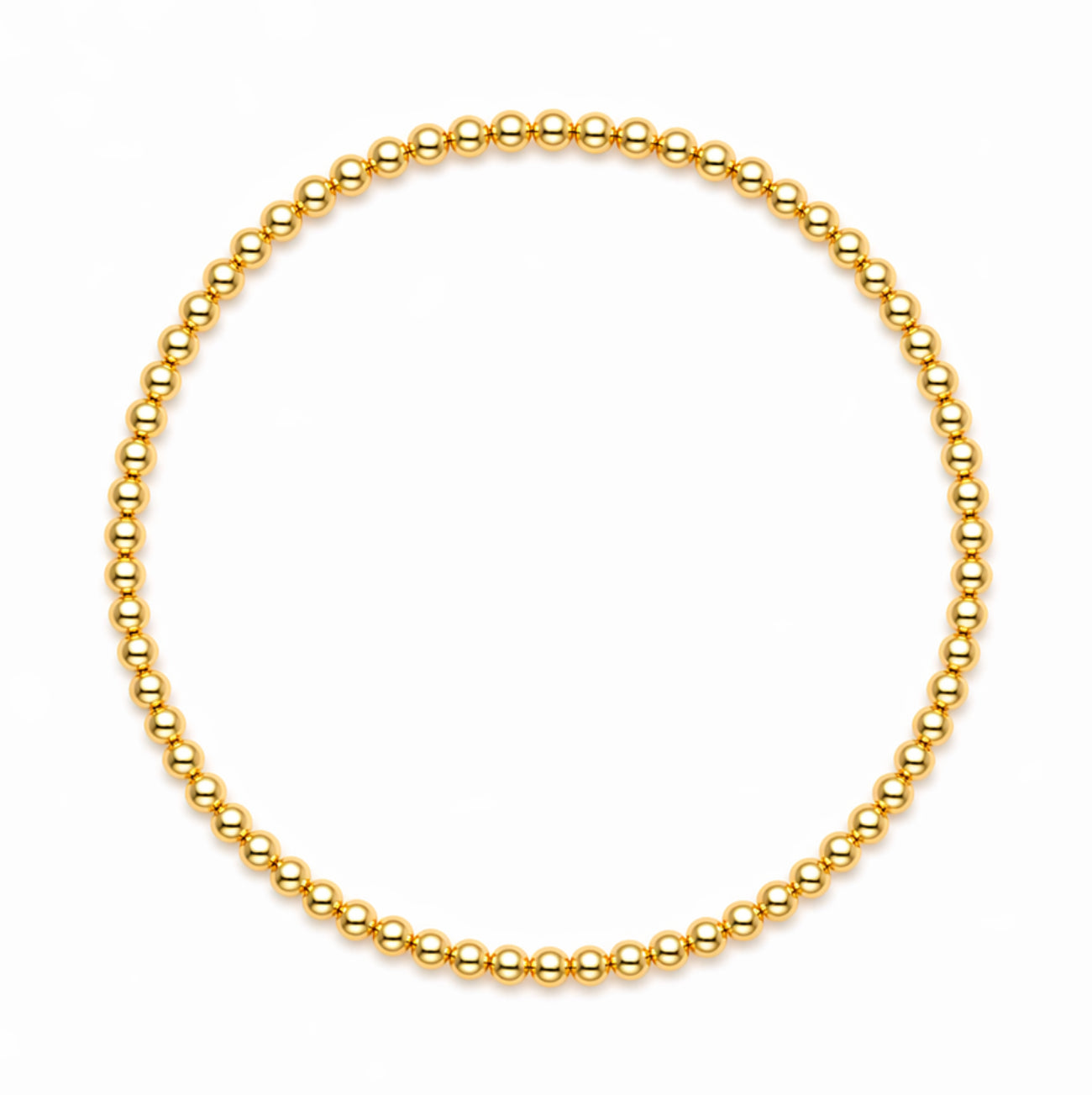 Armband | Gold Filled 14K | Kralen Goud | 3mm | 17,5cm
