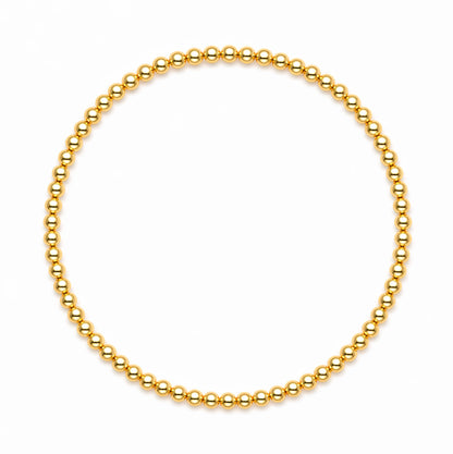 Armband | Gold Filled 14K | Kralen Goud | 3mm | 17,5cm