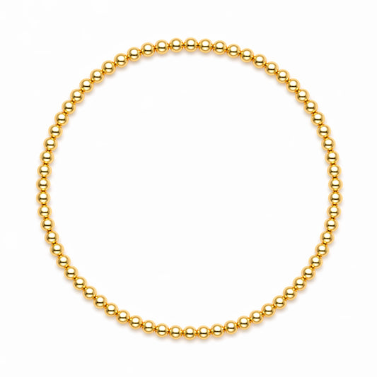 Armband | Gold Filled 14K | Kralen Goud | 3mm | 17,5cm