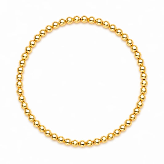 Armband | Gold Filled 14K | Kralen Goud | 4mm | 17,5cm