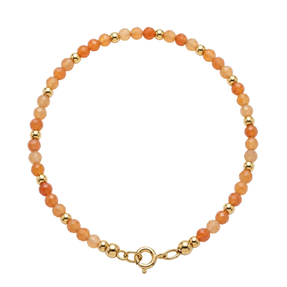 Armband | Handgemaakt | 18K RVS | Rode Aventurijn