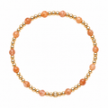 Armband | Gold Filled 14K | Zonnesteen & Goud | 3/4mm | 17,5cm