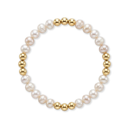Armband Zoetwaterparels | Gold Filled 14K | 5/7-8mm | 17,5cm