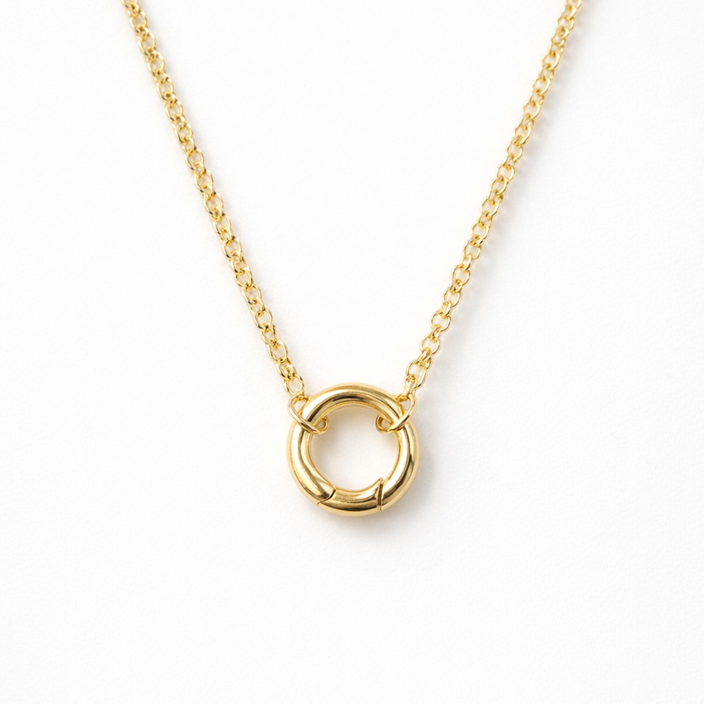 Ketting | Gold Filled 18K | Rolo Karabijnsluiting | Goud