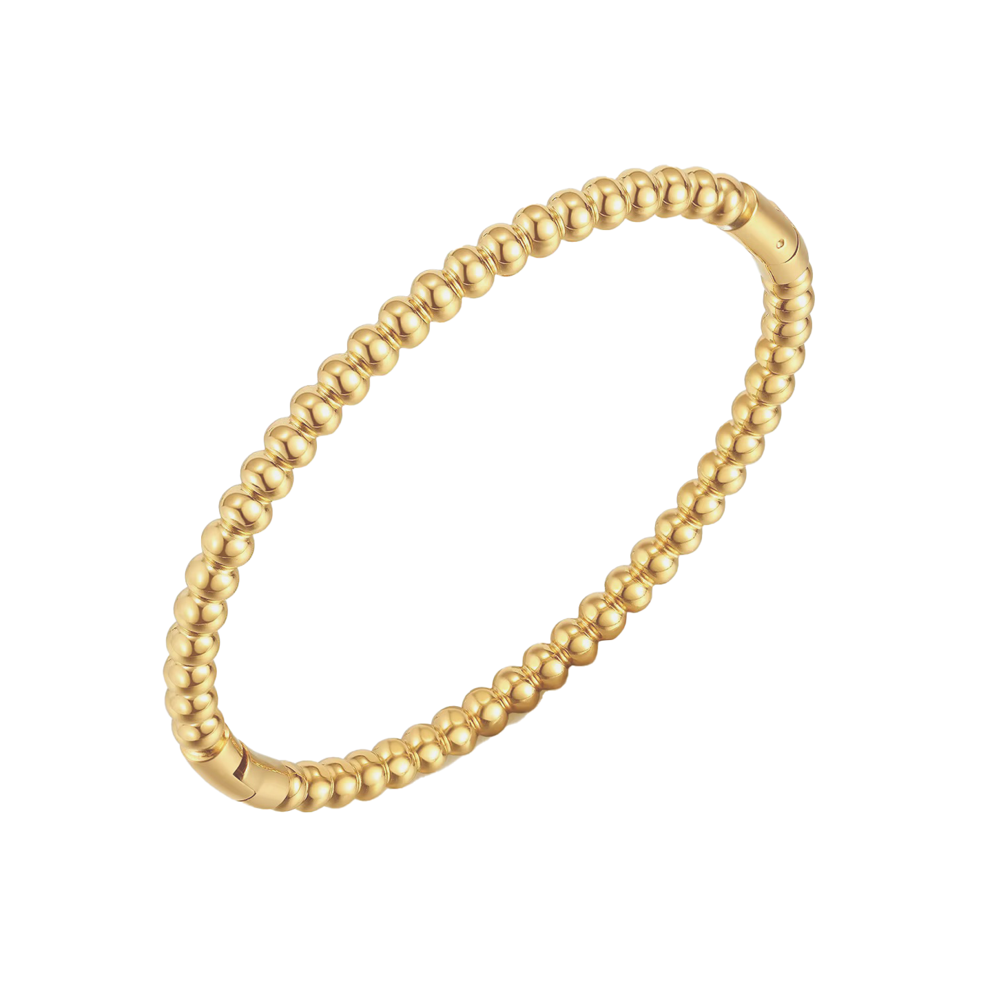 Armband | Stainless Steel | Gouden Bangle met Beads