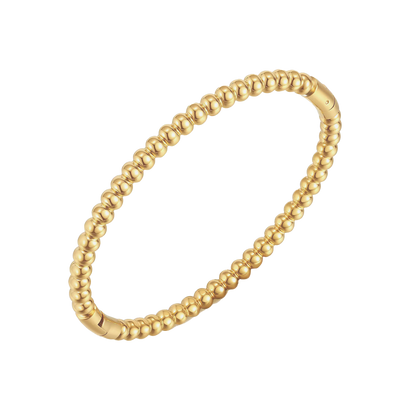 Armband | Stainless Steel | Gouden Bangle met Beads