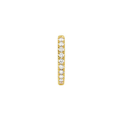SOFIA | Huggie hoop oorbel goud zirkonia 12mm