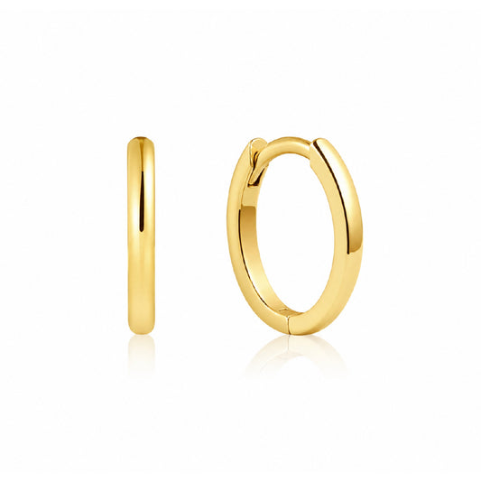 BELLA | Huggie hoops oorbellen goud 12mm