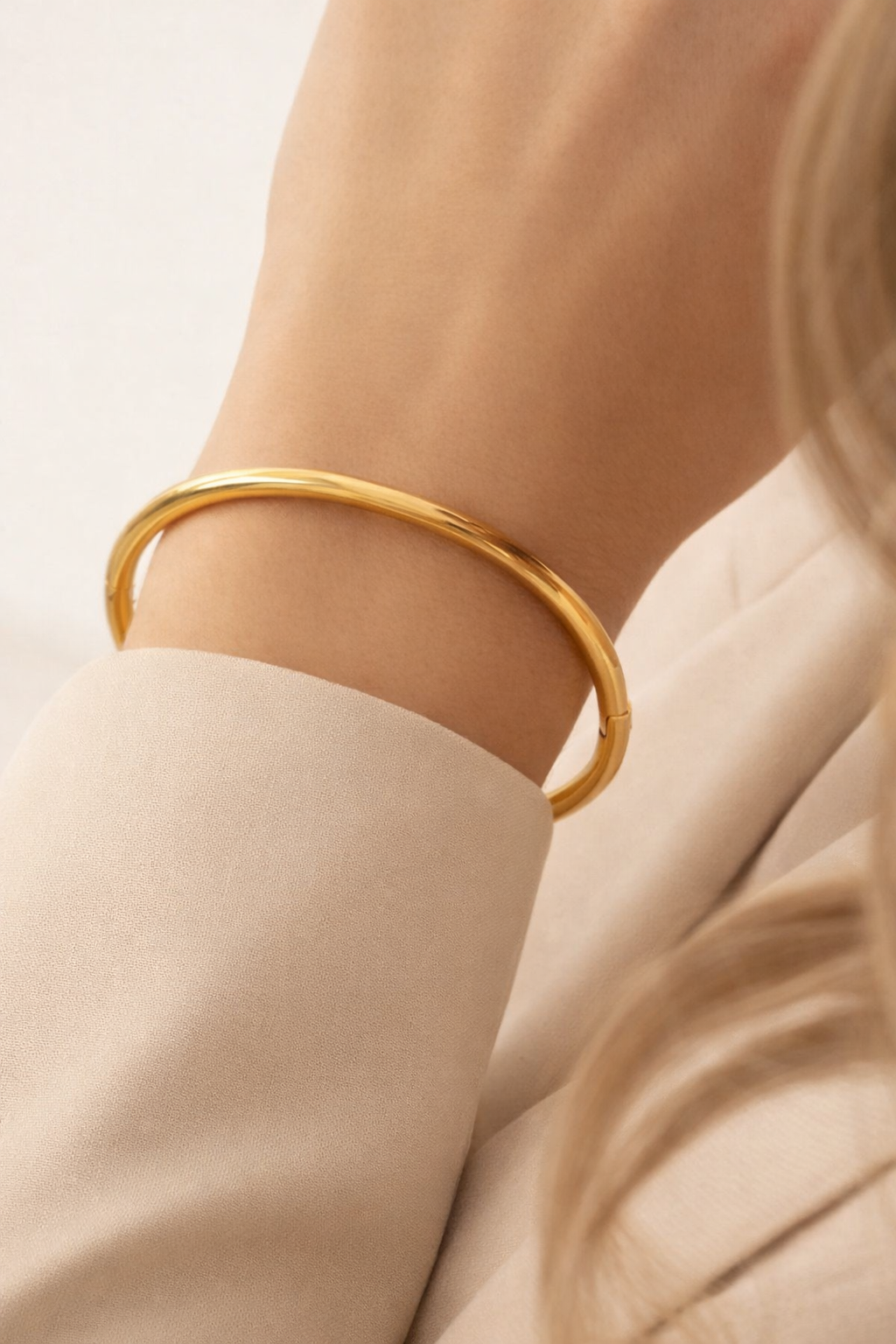 Armband | Stainless Steel | Gouden Basic Bangle