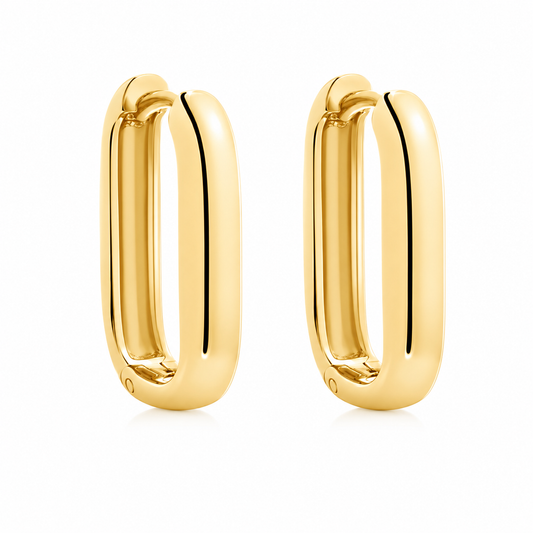 LIVIA | Statement oorbellen rectangle goud