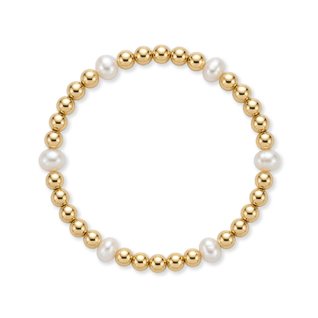 Armband Zoetwaterparels | Gold Filled 14K | 5/6mm | 17cm