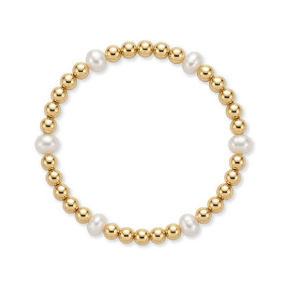 Armband Zoetwaterparels | Gold Filled 14K | 5/6mm | 17cm