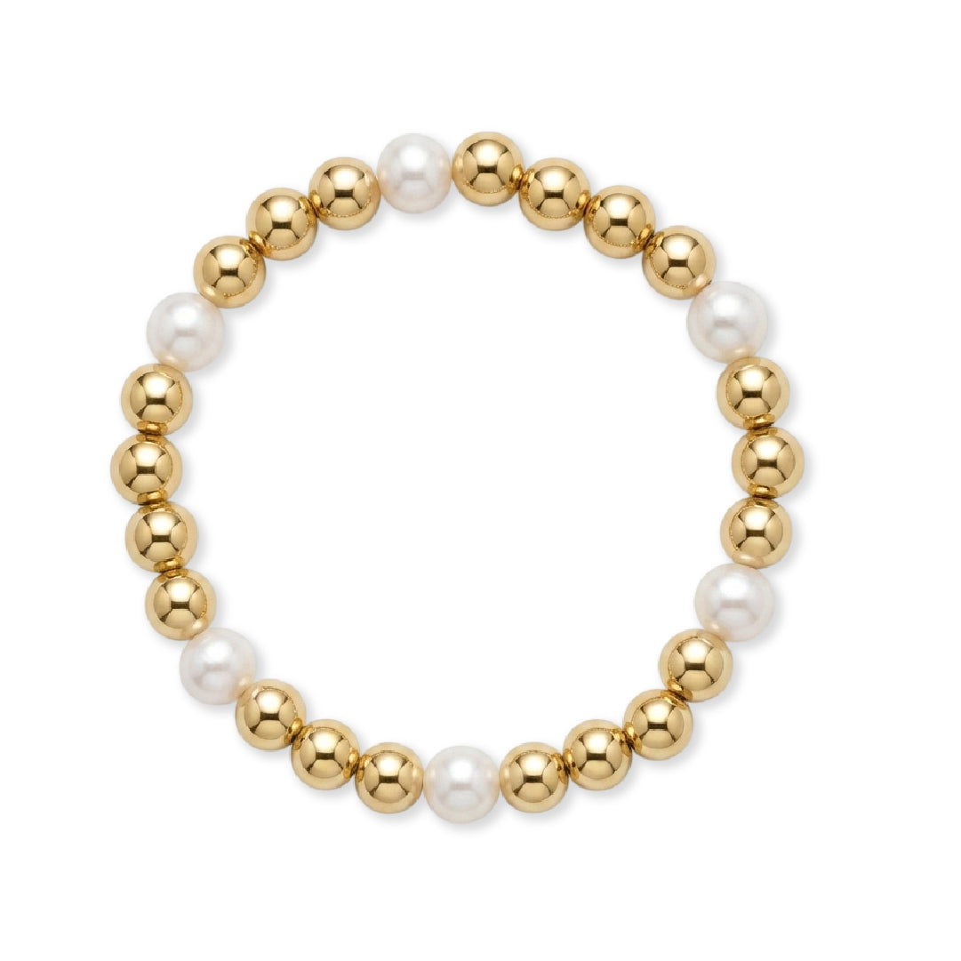 Armband Zoetwaterparels | Gold Filled 14K | 7/8mm | 17,5cm