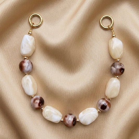 Telefoonkoord | 18K RVS | Luipaard & Ivory Glow